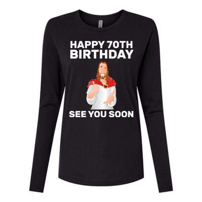 Happy 70th Birthday See You Soon Womens Cotton Relaxed Long Sleeve T-Shirt