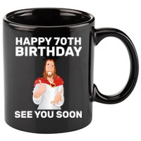 Happy 70th Birthday See You Soon 11oz C Handle Ceramic Mug