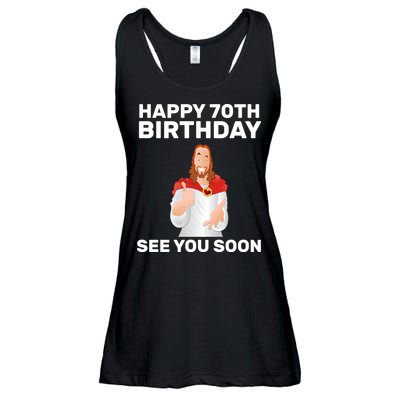Happy 70th Birthday See You Soon Ladies Essential Flowy Tank