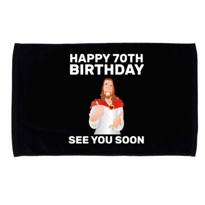 Happy 70th Birthday See You Soon Microfiber Hand Towel