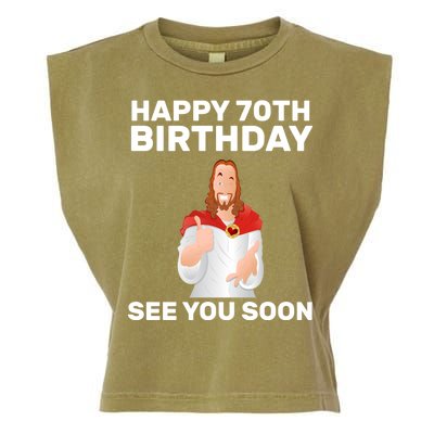 Happy 70th Birthday See You Soon Garment-Dyed Women's Muscle Tee