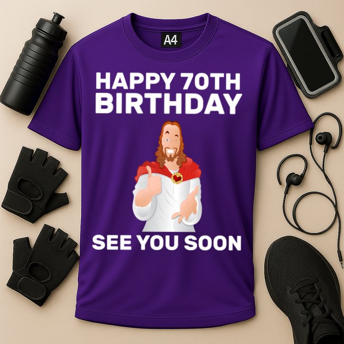 Happy 70th Birthday See You Soon Cooling Performance Crew T-Shirt