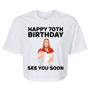 Happy 70th Birthday See You Soon Bella+Canvas Jersey Crop Tee