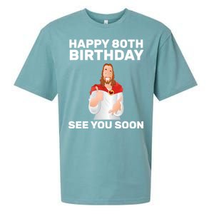 Happy 80th Birthday See You Soon Sueded Cloud Jersey T-Shirt