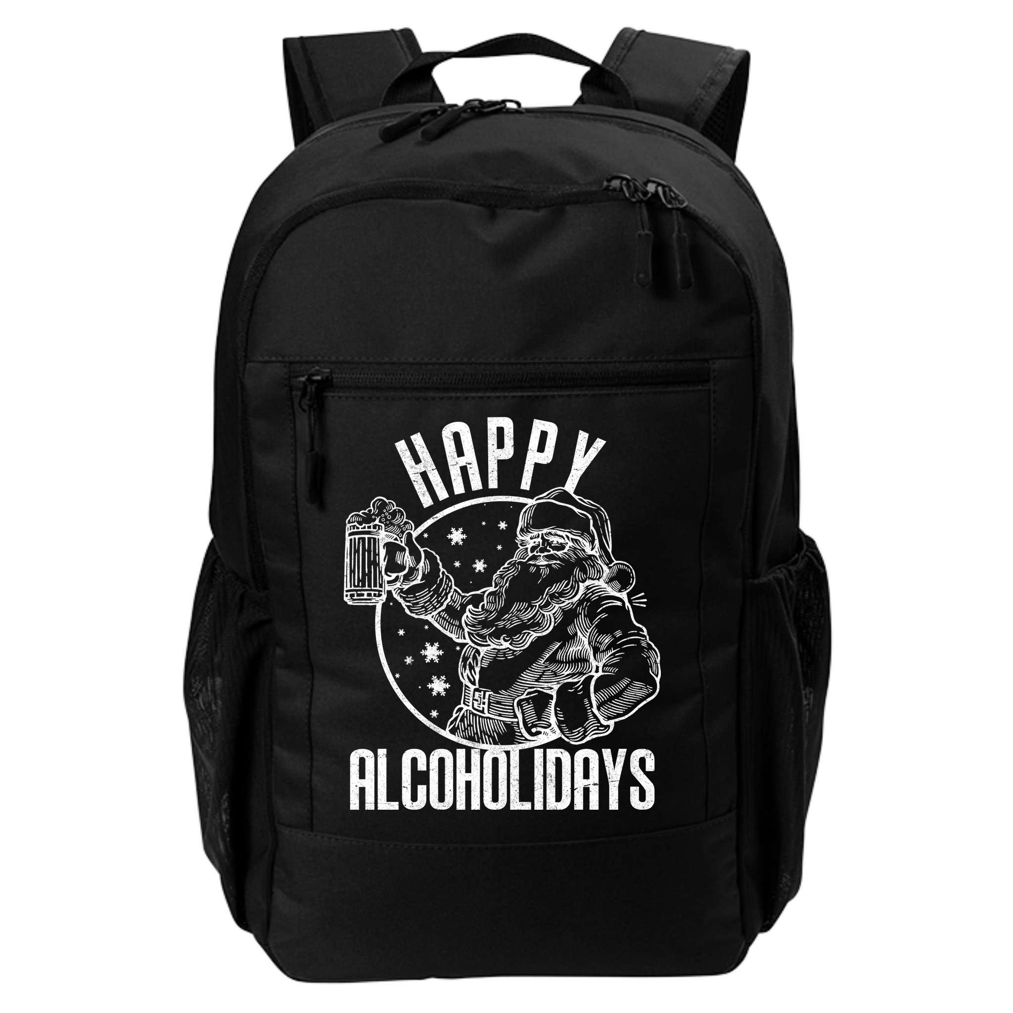 Happy Alcoholidays Christmas Santa Backpack