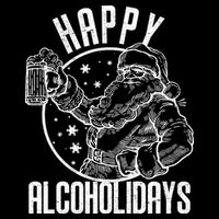 Happy Alcoholidays Christmas Santa Backpack