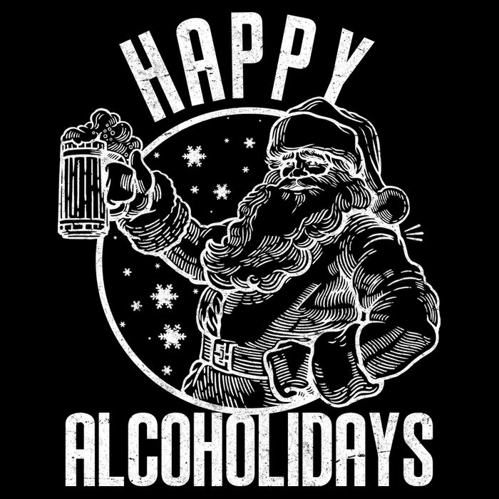 Happy Alcoholidays Christmas Santa Backpack