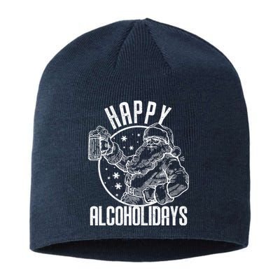 Happy Alcoholidays Christmas Santa Sustainable Beanie