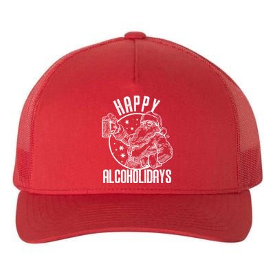 Happy Alcoholidays Christmas Santa Yupoong Adult 5-Panel Trucker Hat