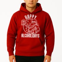 Happy Alcoholidays Christmas Santa Hoodie