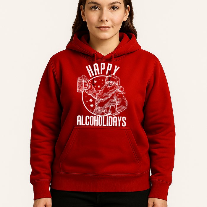 Happy Alcoholidays Christmas Santa Hoodie