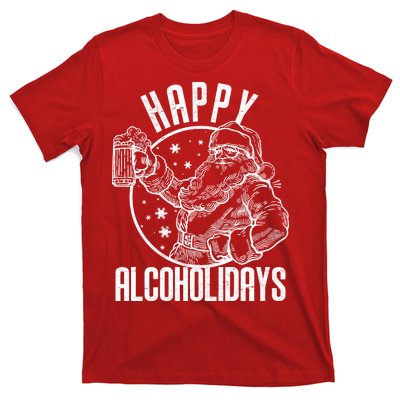 Happy Alcoholidays Christmas Santa T-Shirt