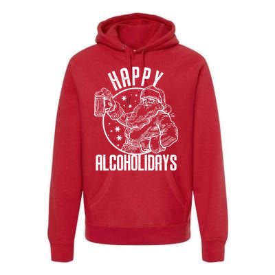 Happy Alcoholidays Christmas Santa Premium Hoodie