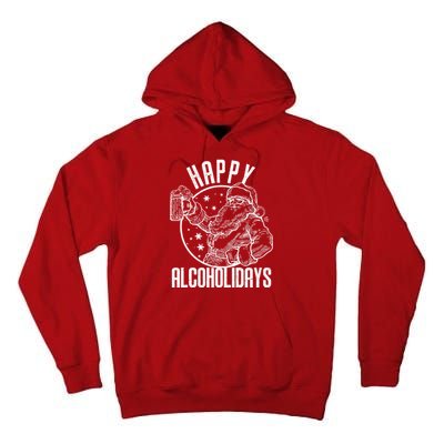 Happy Alcoholidays Christmas Santa Tall Hoodie