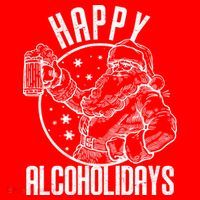 Happy Alcoholidays Christmas Santa Kids T-Shirt