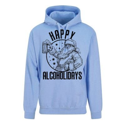 Happy Alcoholidays Christmas Santa Unisex Surf Hoodie