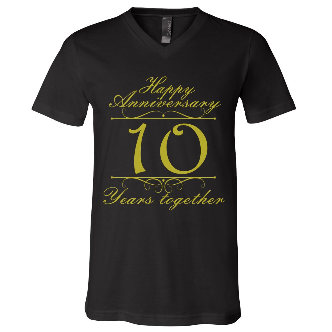 Happy Anniversary 10 Years Together V-Neck T-Shirt