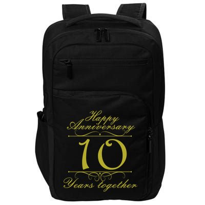 Happy Anniversary 10 Years Together Impact Tech Backpack