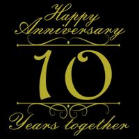 Happy Anniversary 10 Years Together Flatbill Hat