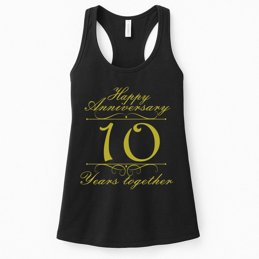 Happy Anniversary 10 Years Together Womens Tank Top