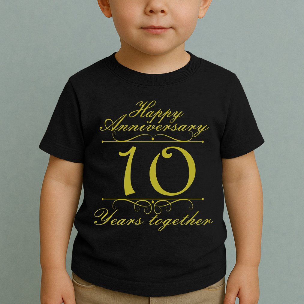 Happy Anniversary 10 Years Together Toddler T-Shirt