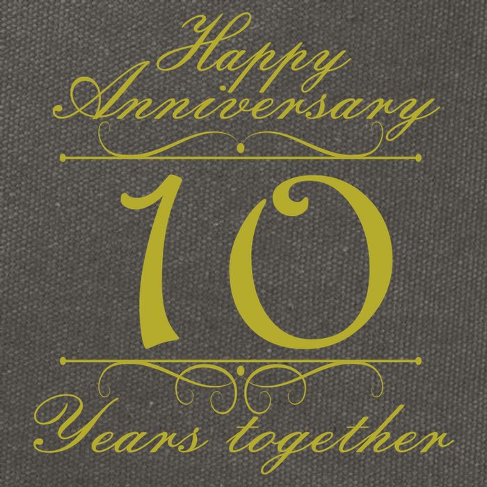 Happy Anniversary 10 Years Together Cotton Canvas Backpack