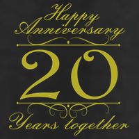 Happy Anniversary 20 Years Together Adult Drive Performance Visor