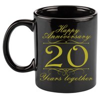 Happy Anniversary 20 Years Together 11oz C Handle Ceramic Mug