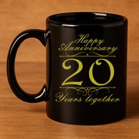 Happy Anniversary 20 Years Together 11oz C Handle Ceramic Mug