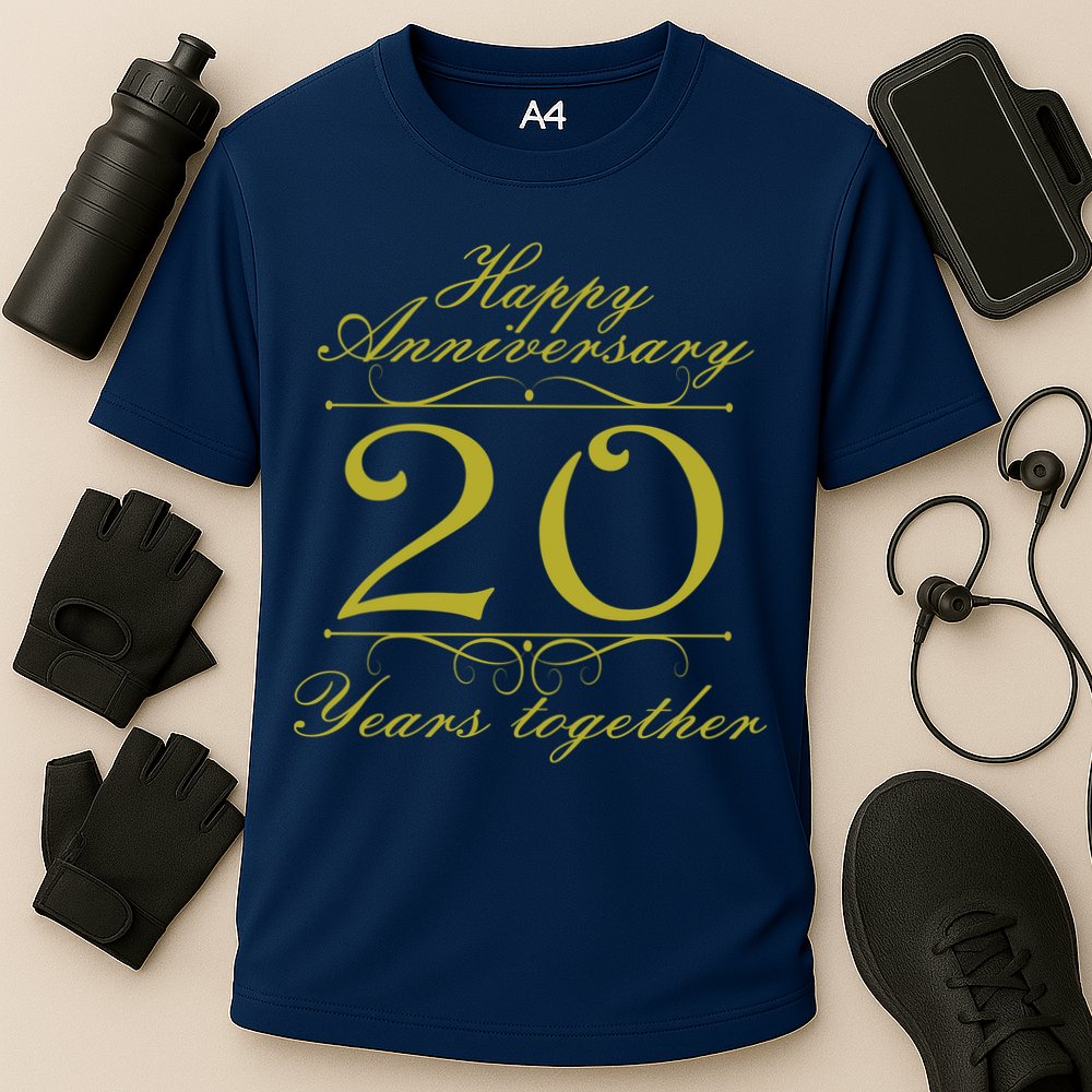 Happy Anniversary 20 Years Together Cooling Performance Crew T-Shirt