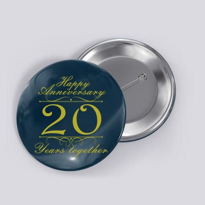 Happy Anniversary 20 Years Together Button