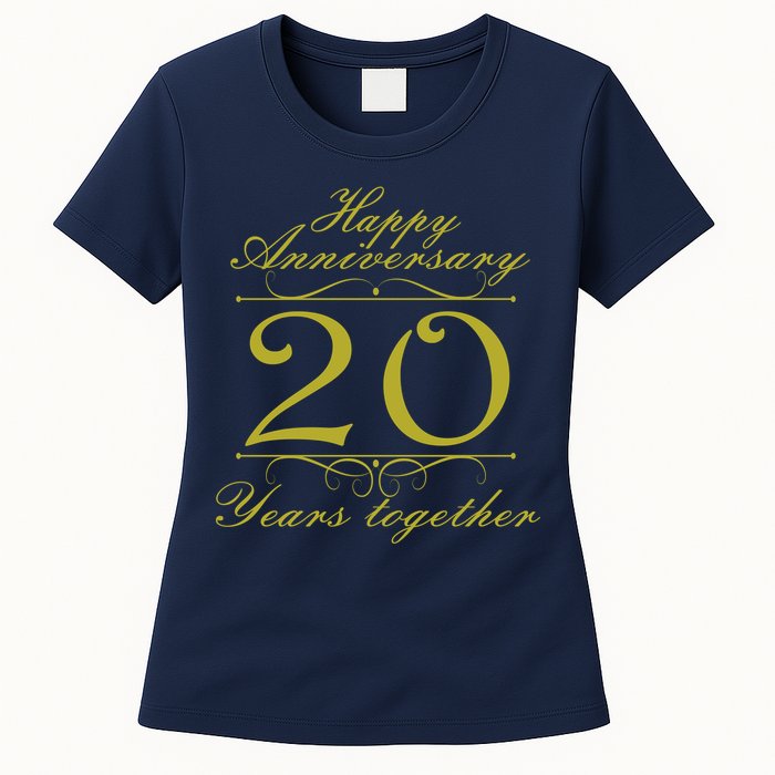 Happy Anniversary 20 Years Together Womens T-Shirt