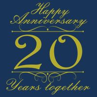 Happy Anniversary 20 Years Together Womens T-Shirt