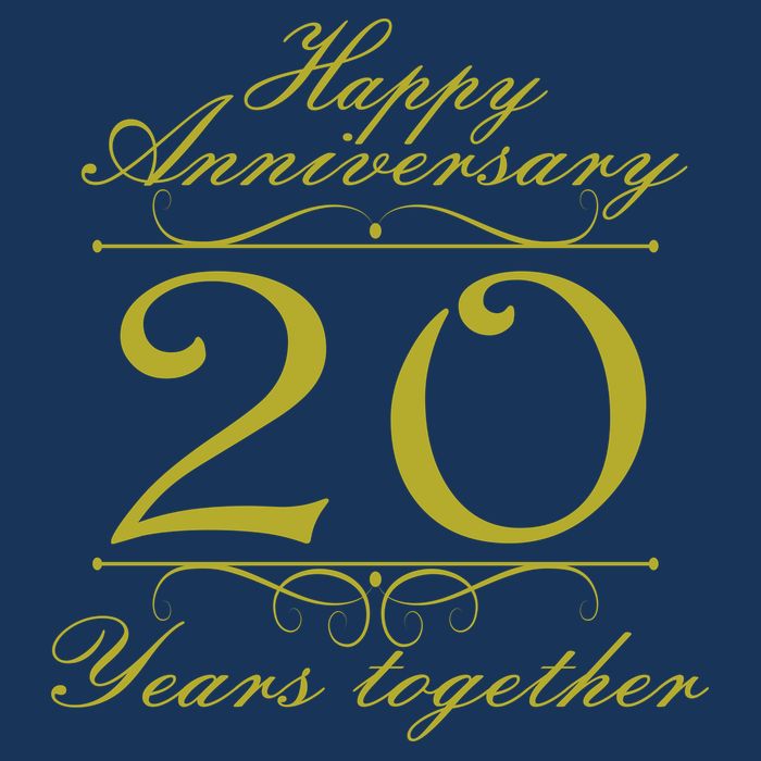 Happy Anniversary 20 Years Together Womens T-Shirt
