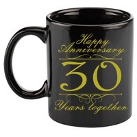 Happy Anniversary 30 Years Together 11oz C Handle Ceramic Mug
