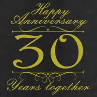 Happy Anniversary 30 Years Together 11oz C Handle Ceramic Mug