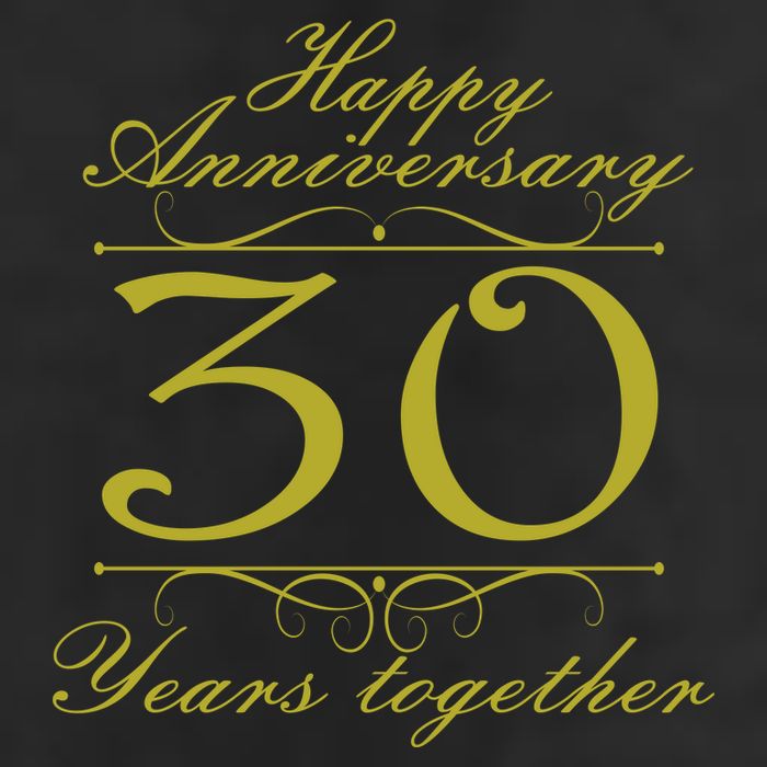 Happy Anniversary 30 Years Together 11oz C Handle Ceramic Mug