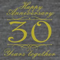Happy Anniversary 30 Years Together 7 Panel Mesh Trucker Snapback Hat