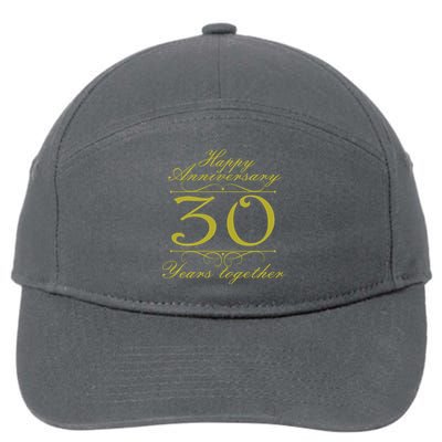 Happy Anniversary 30 Years Together 7-Panel Snapback Hat