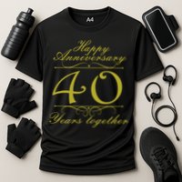 Happy Anniversary 40 Years Together Cooling Performance Crew T-Shirt