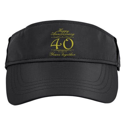 Happy Anniversary 40 Years Together Adult Drive Performance Visor