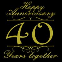 Happy Anniversary 40 Years Together Flatbill Hat