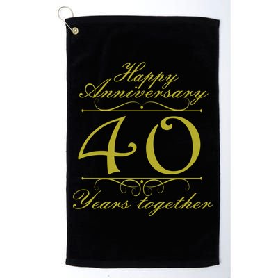Happy Anniversary 40 Years Together Golf Towel