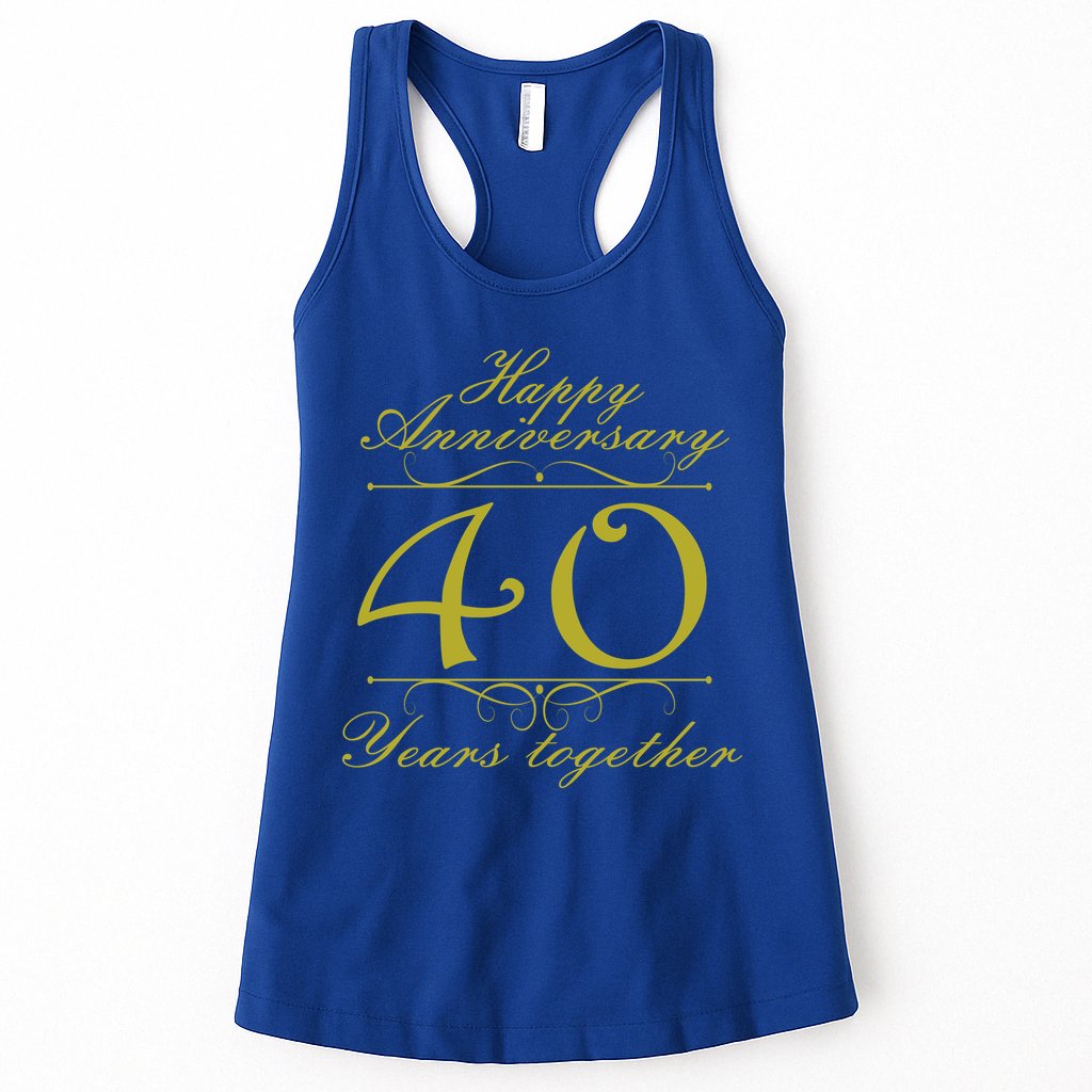 Happy Anniversary 40 Years Together Womens Tank Top