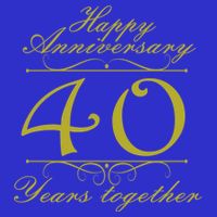 Happy Anniversary 40 Years Together Visor