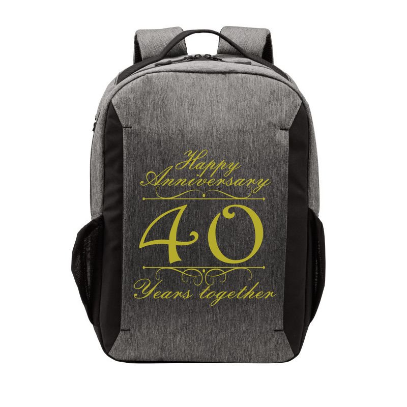 Happy Anniversary 40 Years Together Vector Backpack