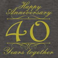 Happy Anniversary 40 Years Together Vector Backpack
