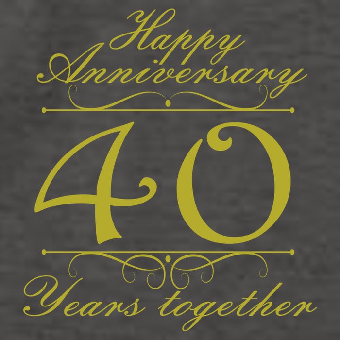 Happy Anniversary 40 Years Together Vector Backpack