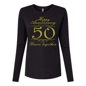 Happy Anniversary 50 Years Together Womens Cotton Relaxed Long Sleeve T-Shirt