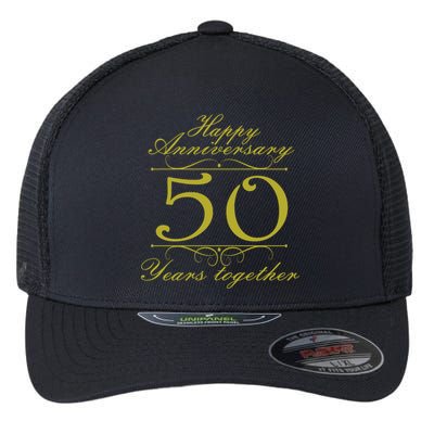 Happy Anniversary 50 Years Together Flexfit Unipanel Trucker Cap